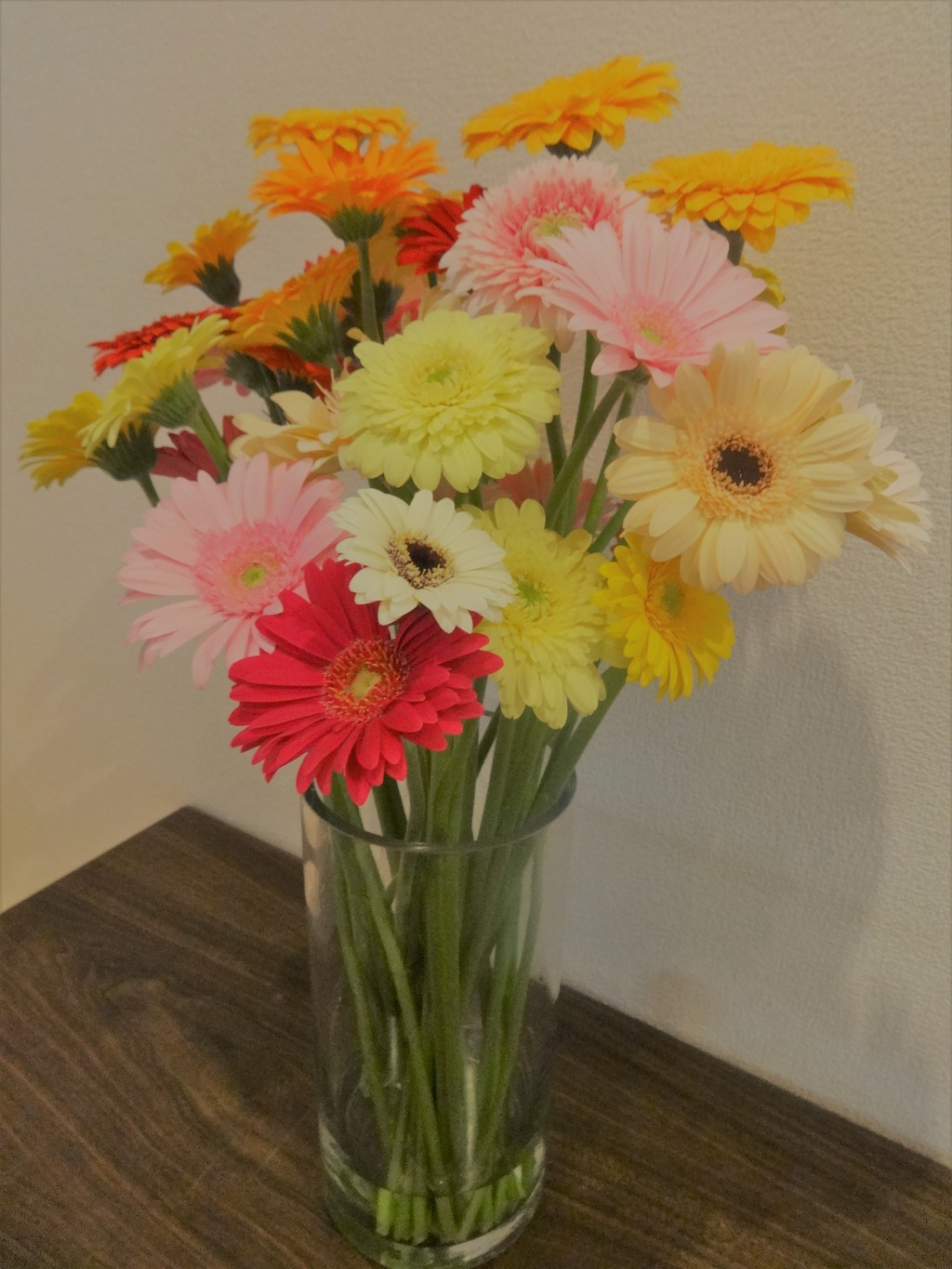 ガーベラを飾りました。